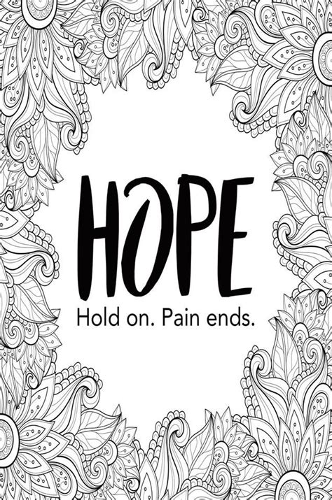 depression inspirational quotes coloring pages