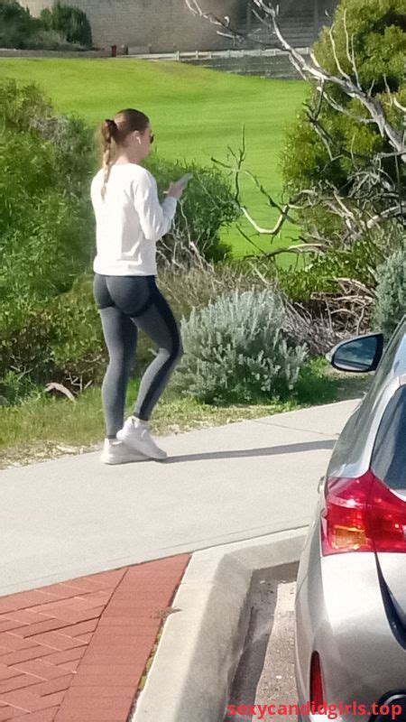 Sexycandidgirls Top Hot Legs In Yoga Pants On Suburban Street