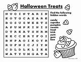 Word Coloring Searches Halloween Pages Print Kids Children Search Printable Words Colouring Games Color Christmas Fun Activity Activities Party Spooky sketch template