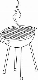 Grill Clip Coloring Clipart Barbeque Bbq Line Hotdog Transparent Webstockreview Collection Clipground sketch template