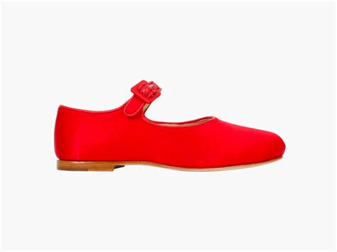Sandy Liang Red Mary Jane Ballet Flats Grazia