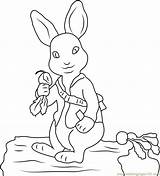 Rabbit Peter Coloring Pages Tale Angry Characters Printable Coloringpages101 Cartoon sketch template