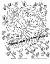 Kauai Foliage Pagine Foglie Fogliame Camice sketch template