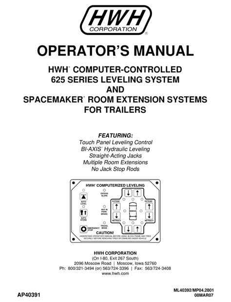 hwh  series operators manual   manualslib