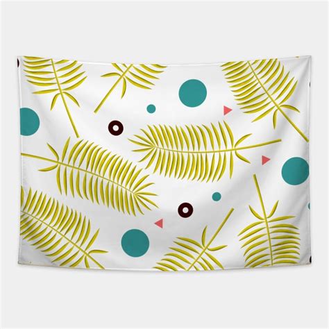 palm fronds  circles fronds tapestry teepublic