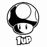 Mario Mushroom 1up Vector Coloring Pages Drawing Decal Super Norris Chuck Brothers Approval Seal Boys Designs Getdrawings Nintendo Clipart Clip sketch template