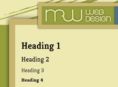 headings  important blog mrw web design