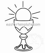 Chalice Host Template Colouring Printable Coloring Sketch sketch template