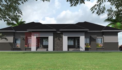 contemporary nigerian residential architecture  bedroom semi detached bungalow