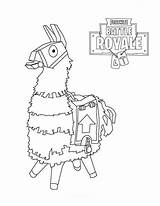 Fortnite Llama Coloring Pages Pinatas Printable Categories Royale Battle sketch template