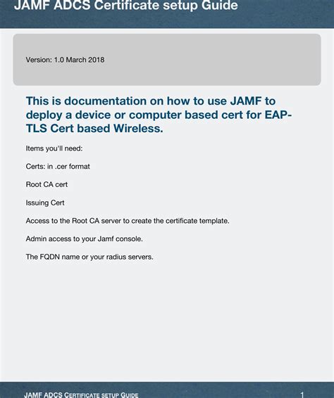 jamf adcs certificate setup guide copy