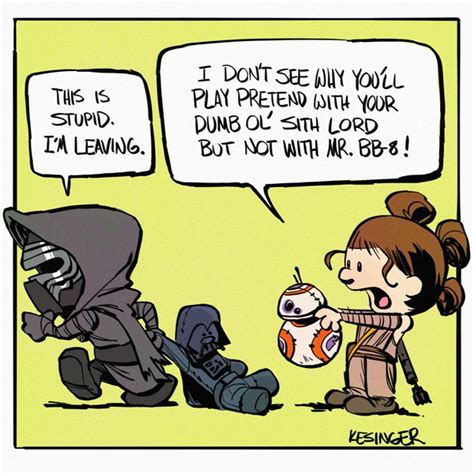 artist brian kesinger draws star wars characters in calvin and hobbes style the escapist