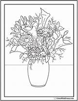 Coloring Pages Flower Floral Wildflower Flowers Wild Pdf Bouquet Zinnia Arrangement Print Vase Book Printable Drawing Watercolor Color Zinnias Getdrawings sketch template