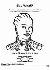 Mass Effect Activity Coloring Book sketch template