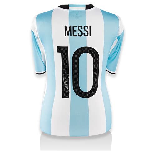 lionel messi signed argentina shirt  number  autograph