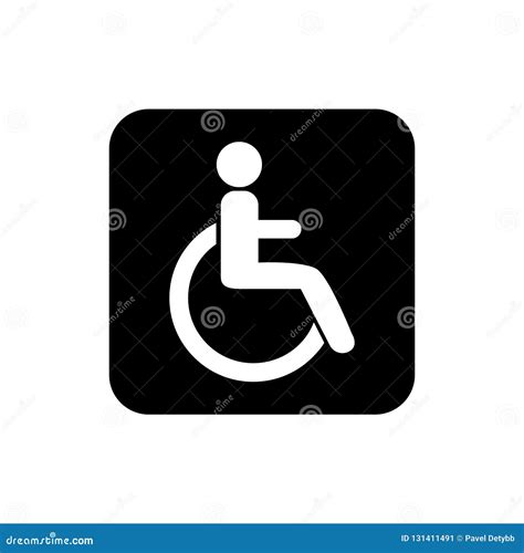 disable icon person silhouette icon flat design vector illustration