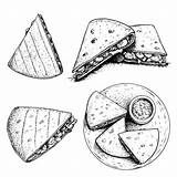 Grilled Flatbreads Quesadillas sketch template