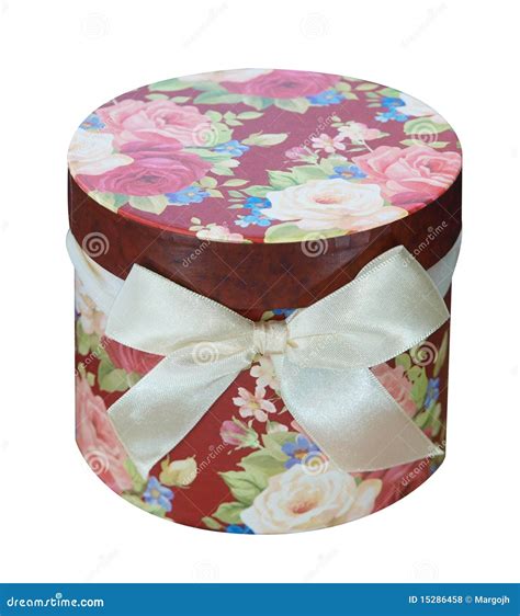 de ronde bloemendoos van de gift stock foto image  pastelkleur roze