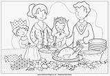 Coloring Christmas Dinner Family Pages Colouring Cooking Dining Room Drawing Food Breakfast Color Kids Table Printable Para Activity Village Colorear sketch template