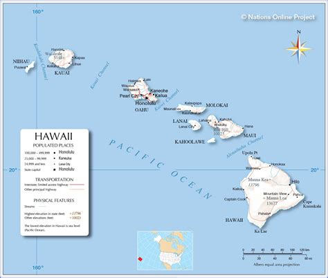 map   state  hawaii usa nations  project