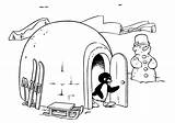 Pingu Coloring Pages Color Cartoon Kids Sheets Character Gif Printable Igloo Coloriage Kleurplaat Fun House Back sketch template