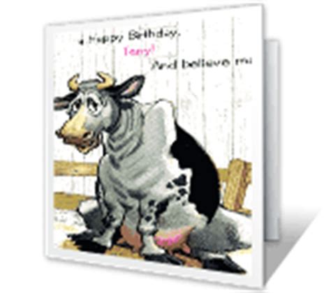 bull greeting card happy birthday printable card american