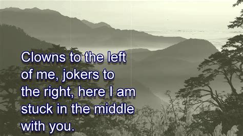 Stealers Wheel ~ Stuck In The Middle With You [lyrics
