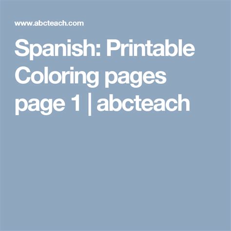 spanish printable coloring pages page  abcteach coloring pages