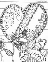 Coloring Valentines Pages Princess Doodle Printable Adult Colouring Sheets Color Anniversary Heart Disney Happy Getcolorings Alley Drawing Zentangle Books sketch template