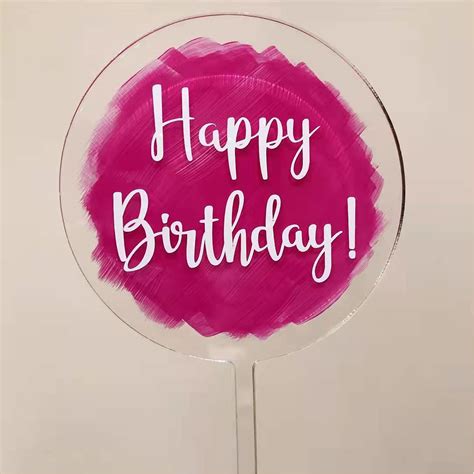 personalized happy birthday cake topper birthday party cake topper