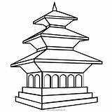 Pagoda Nepal Ausmalbilder Pagode Ultracoloringpages Stampare sketch template