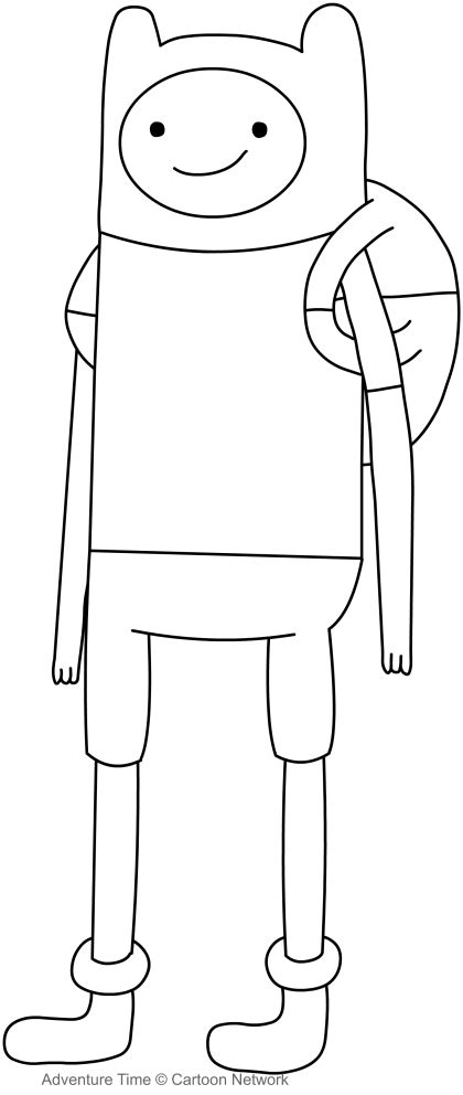 finn  human adventure time coloring pages