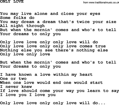 johnny cash song  love lyrics