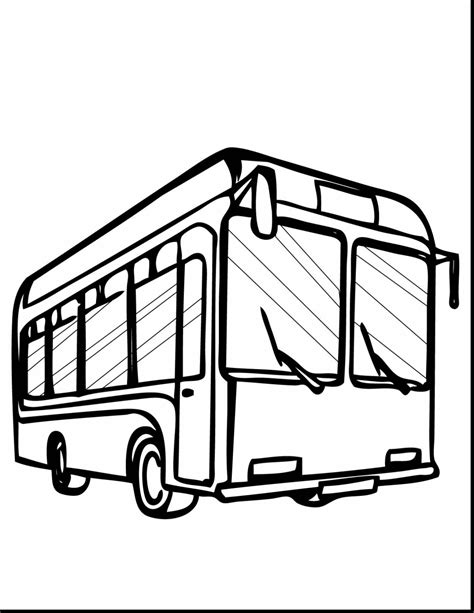bus coloring pages clipart