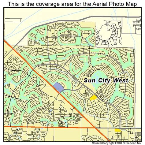 aerial photography map  sun city west az arizona