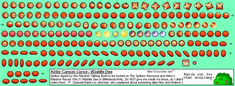 ds kirby canvas curse waddle dee  spriters resource