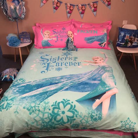 Disney Cartoon Frozen Elsa 3d Printed Bedding Set Coverlets Bedspreads