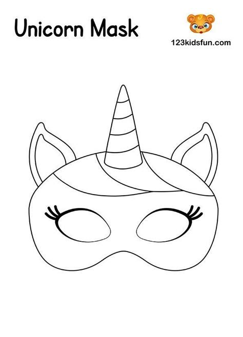 unicorn mask template unicornmasktemplate unicorn mask