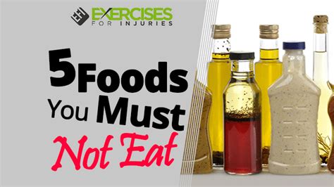 5 Foods You Must Not Eat Exercises For Injuries