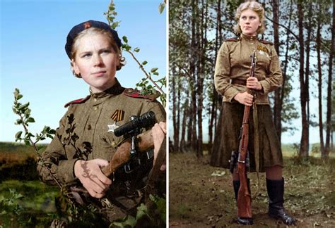 Colorized Photos Of Russia S Female Snipers