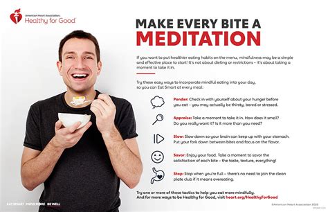 mindful eating infographic american heart association