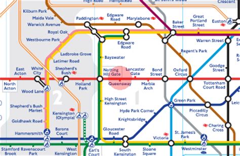queensway station map london underground tube