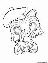 Coloring Pet Shop Littlest Pages Dog Printable Print Cartoon Color sketch template