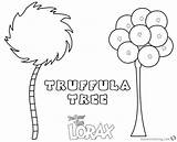Truffula Lorax sketch template