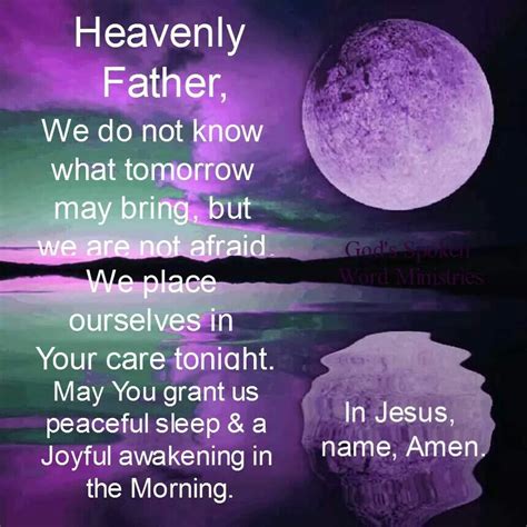 Good Night Heavenly Father We Do Not Know What Tomorrow