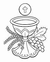 Coloring Communion Pages Eucharist First Getcolorings Printable Catholic Color sketch template