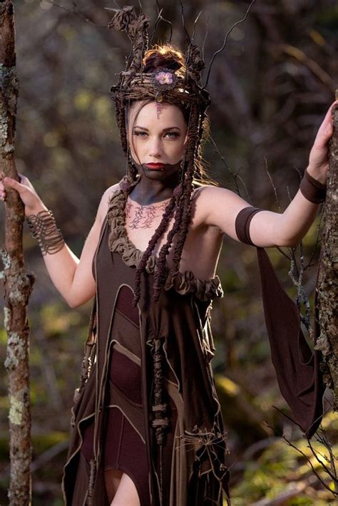 Tree Spirit Dress Forest Witch Queen Ensemble Priestess Goddess