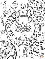 Scorpio Zodiac sketch template