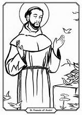 Francis Assisi St Coloring Kids Pages Catholic Saint Clipart Saints Crafts Clip Feast Colouring Printable Color Familyholiday Houses Bird Clipground sketch template