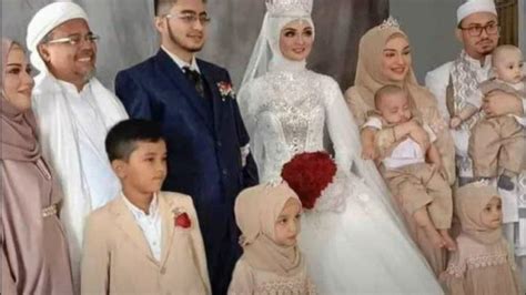 tampil anggun  foto pernikahan putri habib rizieq shihab najwa